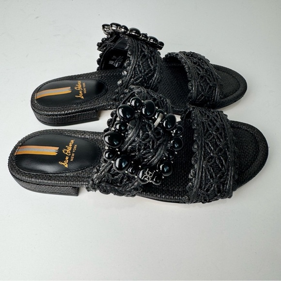 Sam Edelman Black Beaded Slide Sandals - Picture 7 of 9